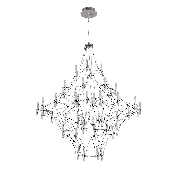 Pendente Jun Cromado D 103Cm X 117Cm 48 X 0,8W | JJ005