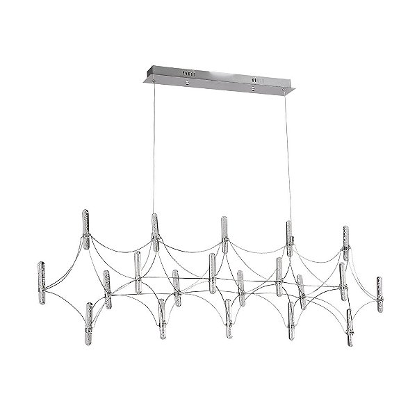 Pendente Jun Cromado 121Cm X 30Cm X 41Cm 20 X 0,8W | JJ006