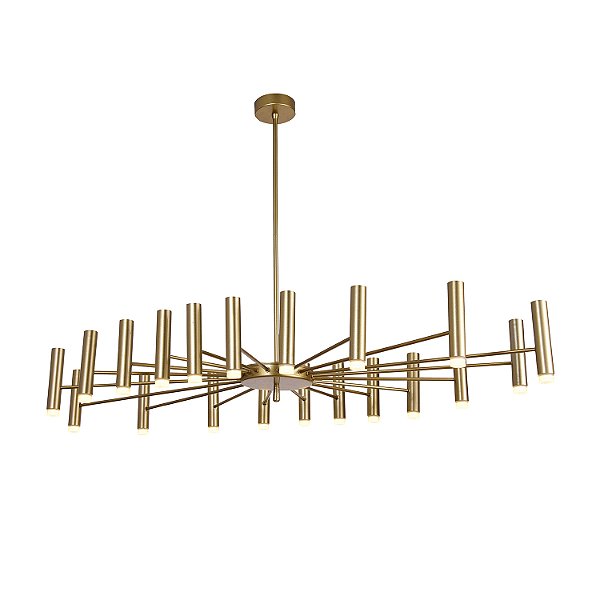 Pendente Vinte Dourado (D)120cm (L)60cm 20x3W 3000K | JJ013G