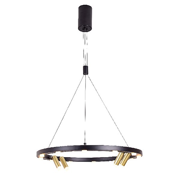 Pendente Occhio Preto Dourado (D)65Cm 16x3W 3000K | JJ014