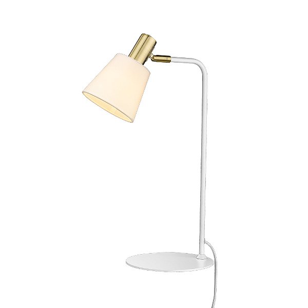 Abajur Pipe Dourado E Branco (D)12Cm (A)49.5Cm | ME002W