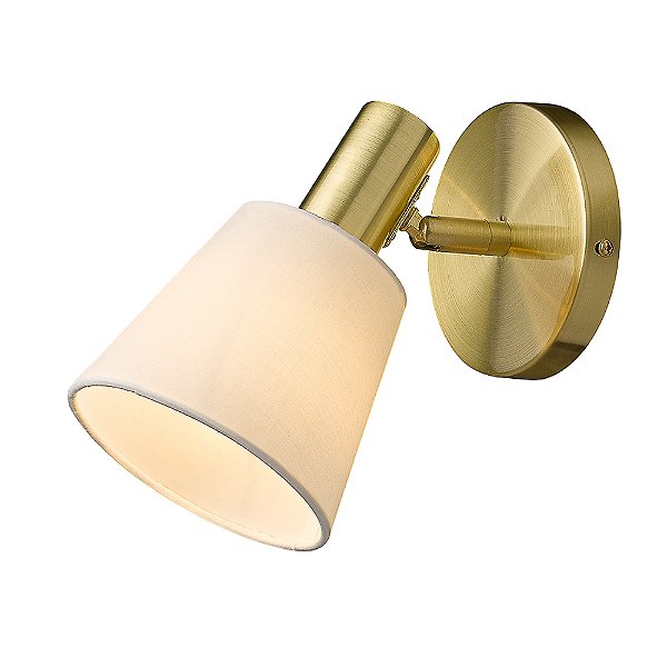 Arandela Pipe Dourado E Branco (D)12Cm (A)21Cm | ME004W