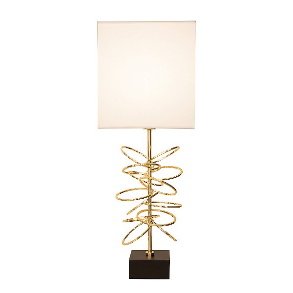 Base Abajur Veneto Metal Dourado Circular (A)54Cm | MI003