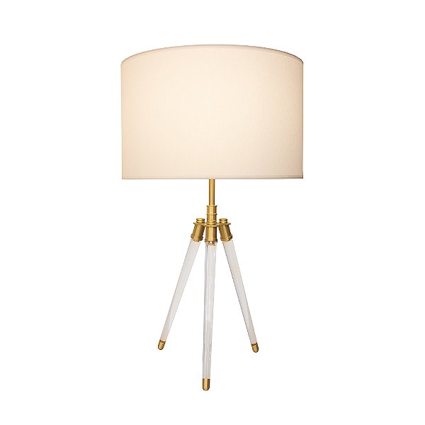 Base Abajur Veneto Tripé Dourado Acrílico (A)59cm | MI006