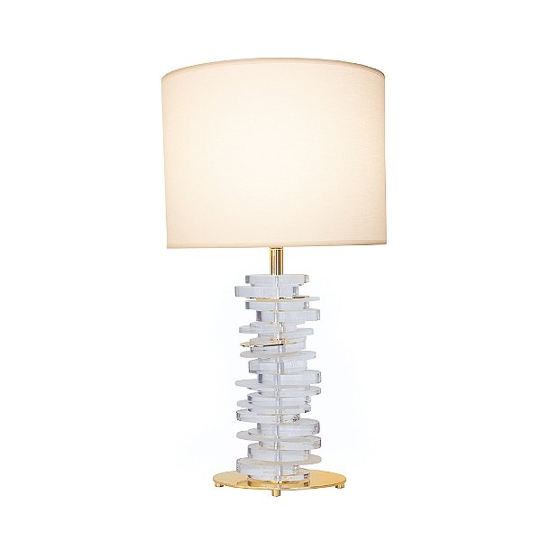 Base Abajur Veneto Dourado Acrílico (A)53cm | MI011