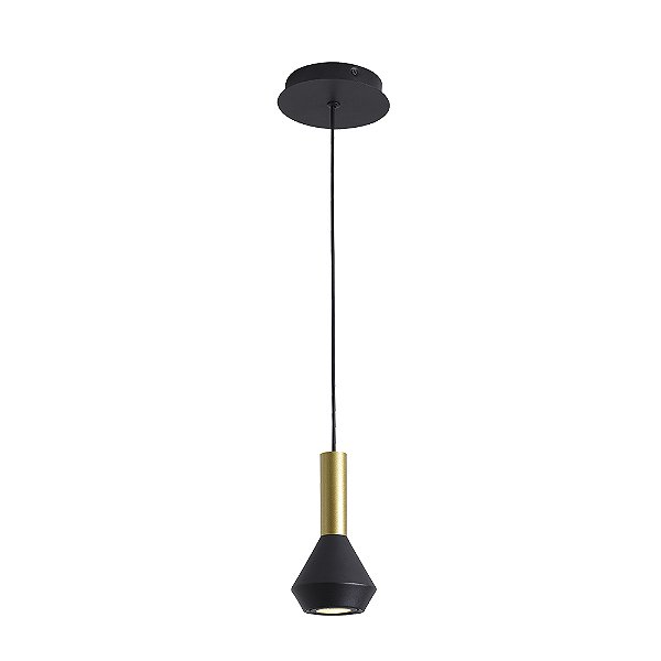 Pendente Pituco Dourado Preto (D)10Cm 1xGU10 | ML015GB