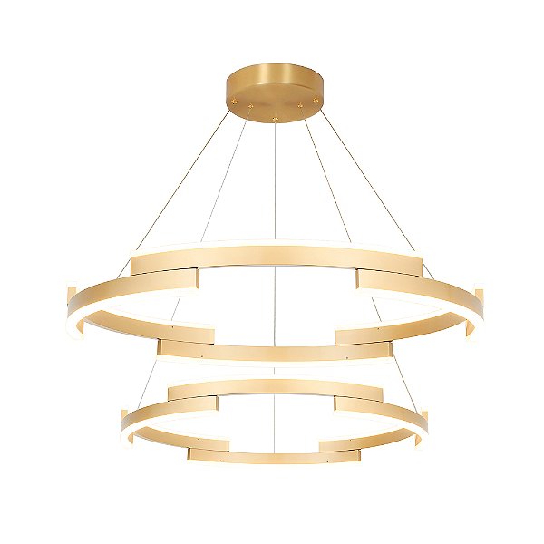 Pendente Match Dourado (D)40/60Cm (L)20Cm 3000K | MV002