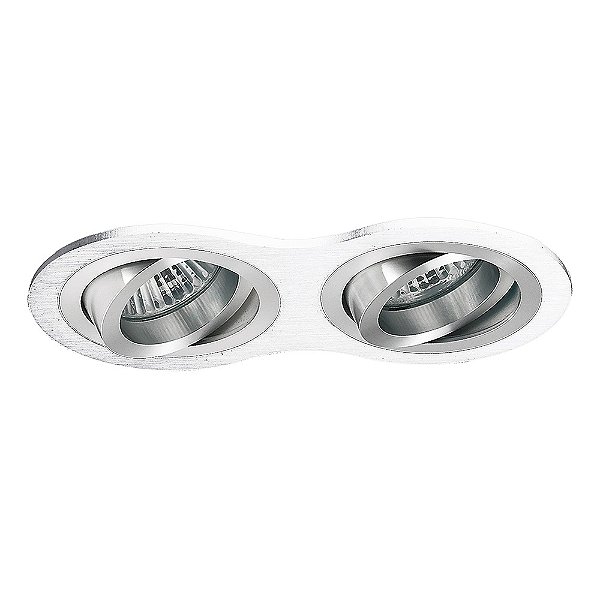 Spot Embutir Ouse 2Xdicroica Bivolt Escovado | NS5600-2A