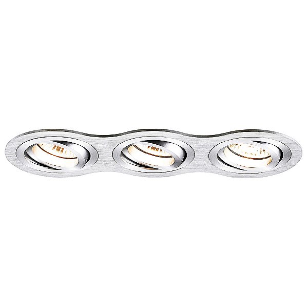Spot Embutir Ouse 3Xdicroica Bivolt Escovado | NS5600-3A