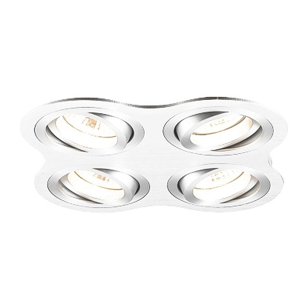 Spot Embutir Ouse 4Xdicroica Bivolt Branco | NS5600-4B