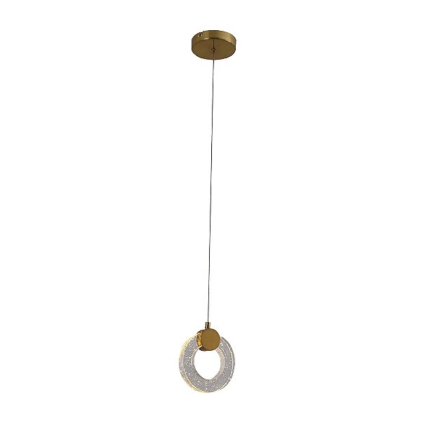 Pendente Oggi Dourado (D)15Cm 2X3W 2700K | OC014