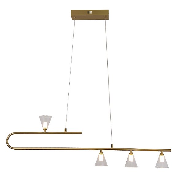 Pendente Cálix Dourado Metal (C)110cm 12W 2700K | OC019