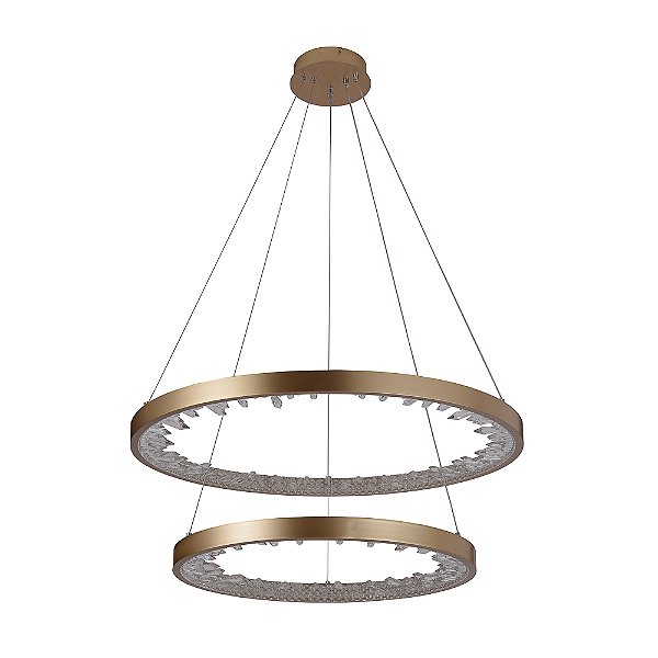 Pendente Milenium Dourado (D)60Cm 80W 3000K | OC027