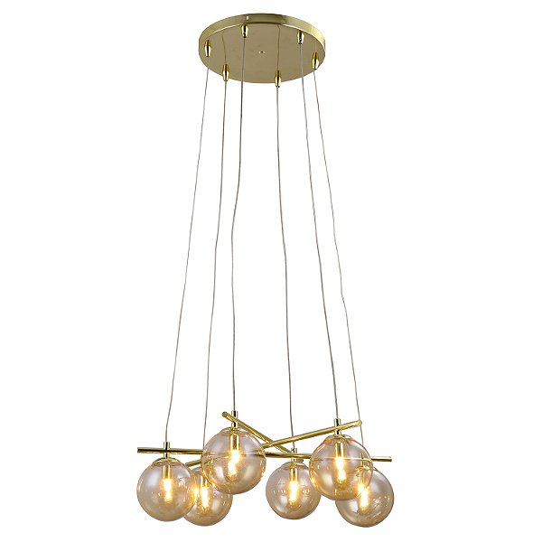 Pendente Asta Dourado Champagne (D)50Cm (A)18Cm 6Xg9 | OD039G