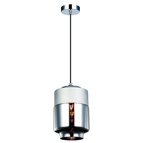 Pendente Shade Cromado Espelhado (A)18Cm (D)25Cm 1xE27 | OP043C