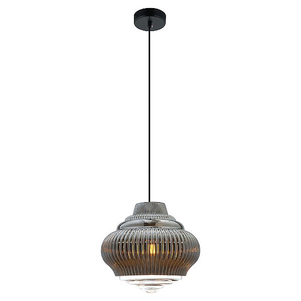 Pendente Fuzy Cromado Vidro D 27,5Cm X 25Cm 1xE27 | OP055C