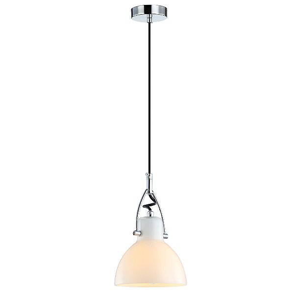 Pendente Bar Cromado Branco (D)14Cm (A)22Cm | OP057C