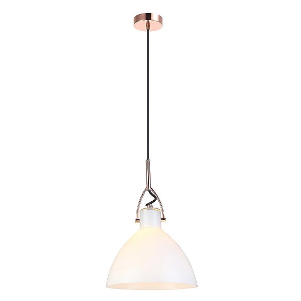 Pendente Bar Cobre Branco (D)25Cm (A)36,2Cm | OP059A