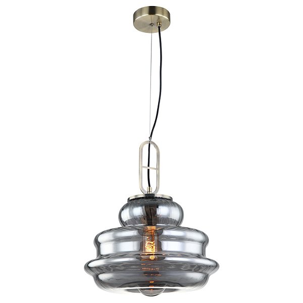 Pendente Bangkok Metal Vidro Fume (D)32Cm (A)37,7Cm | OP062S