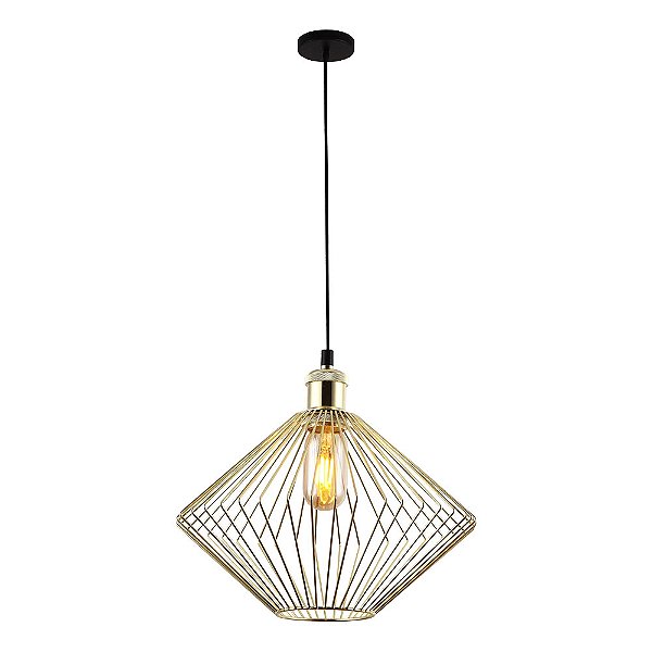 Pendente Nest Dourado 30Cm x 26Cm 1xE27 | PD014B