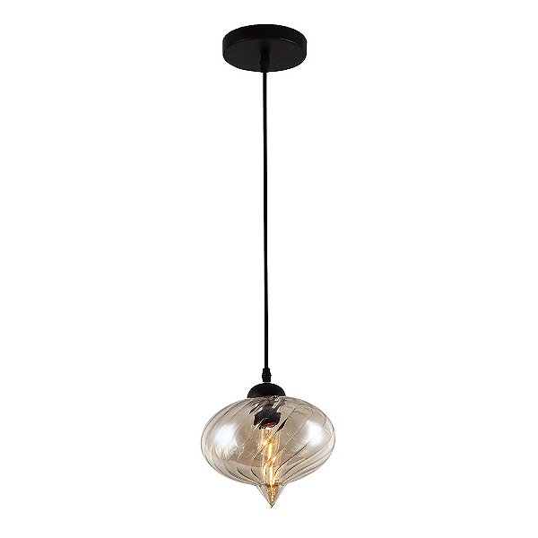 Pendente Hanoi Preto Ambar 20Cm X 20,5Cm 1xg9 | PD017A