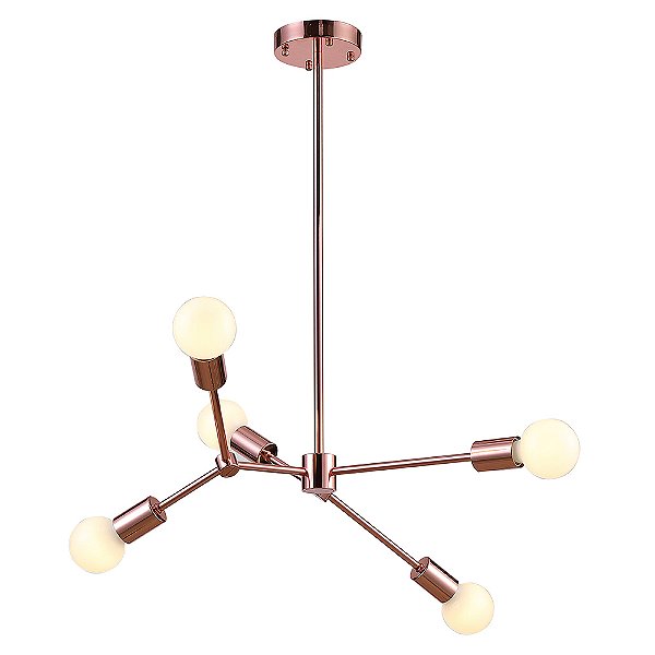 Pendente Leblon Preto (D)75Cm (A)123Cm 7xE27 | RM002B