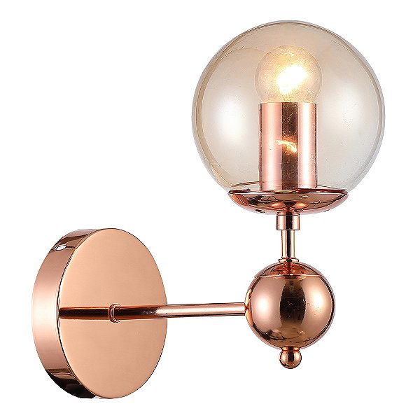 Arandela Orbe Cobre Bolinha Classico (D)24cm | RM005R