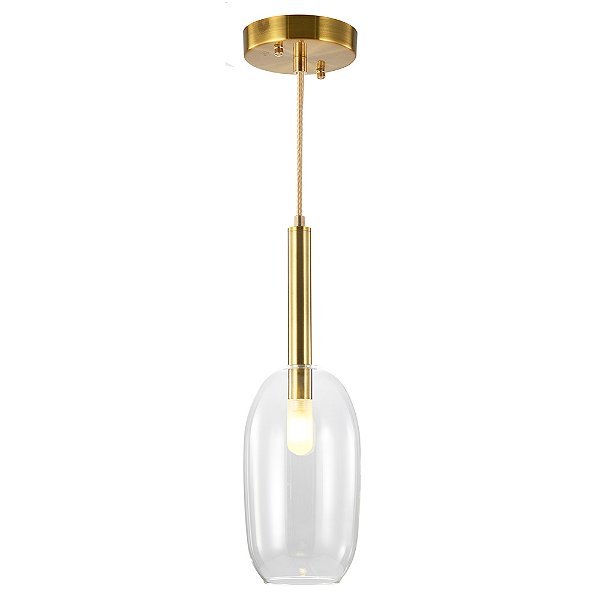 Pendente Filó Bronze Transp (D)11Cm (A)39Cm 1xG9 | RZ007