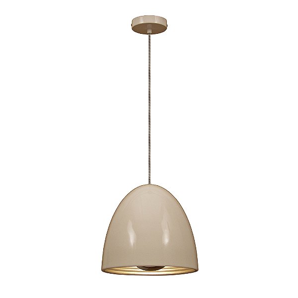 Pendente Mezza Branco Metal (D)30Cm(A)32Cm 1xE27 | SE633B