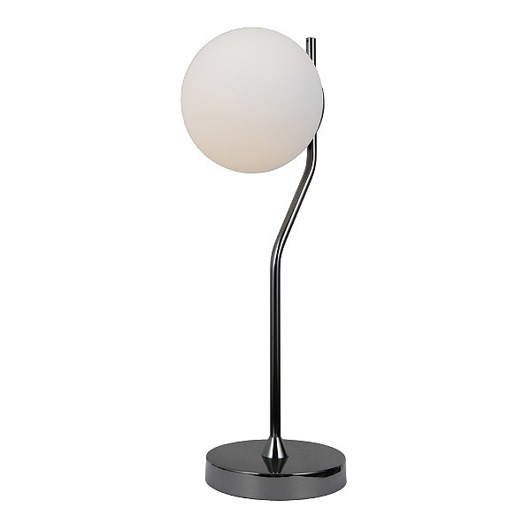 Abajur Viva Cromo Negro E Branco Bolinha (A)49cm | SQ007B