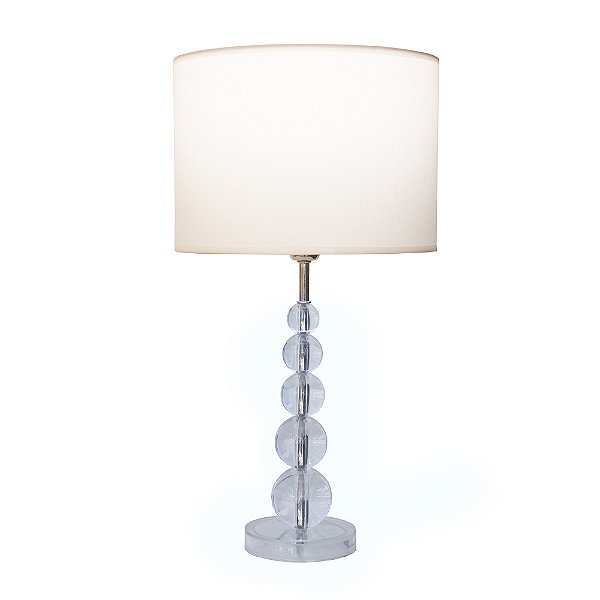 Base Abajur Crily Acrilico Transparente (D)14Cm (A)39Cm | TE0127