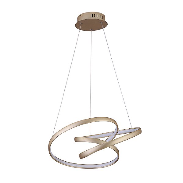 Pendente Zig Dourado (C)57cm (L)47cm (A)26cm 35W 3000K | TP001G