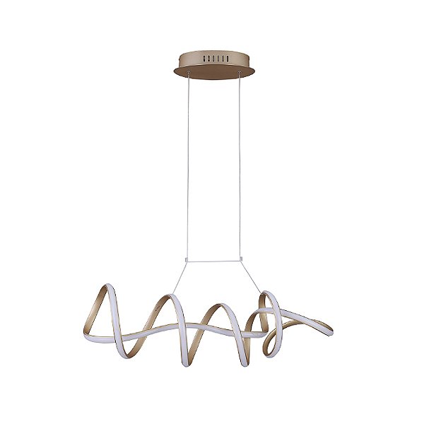 Pendente Zig Dourado (C)84cm (L)22cm (A)21cm 35W 3000K | TP003G