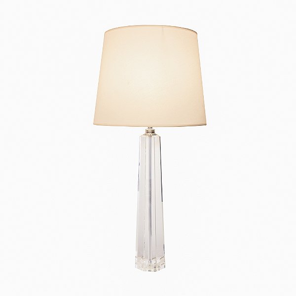 Base Abajur Classic Vidro Obelisco Transparente (A)61cm | XL1152