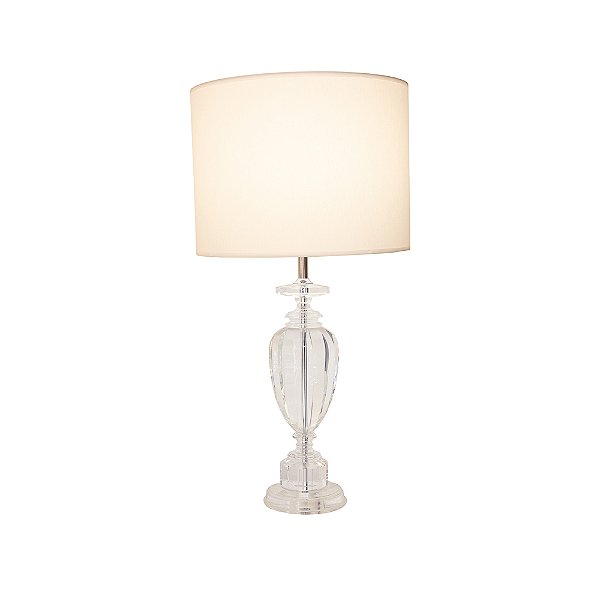 Base Abajur Classic Vidro Transparente (A)55Cm | XL1210