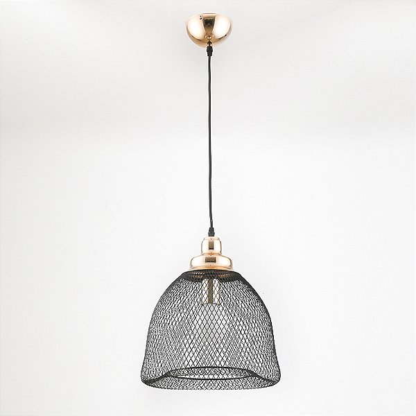 Pendente Copper Preto e Dourado (D)32Cm (A)33.5Cm 1Xe27 | XN001G