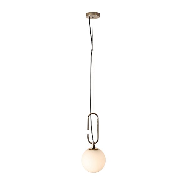 Pendente Mob Dourado Preto (D)20Cm (A)48Cm 1xe14 | YD001