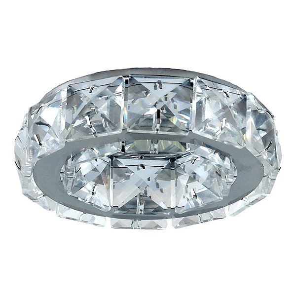 Spot Embutir Shine Cromado E Transp (D)10Cm (A)3Cm  1Xgu10 50W | YD101