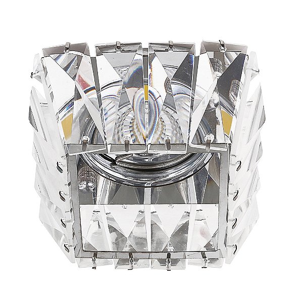 Spot Embutir 1xMR16 Bivolt Cromado Transparente | YD1026
