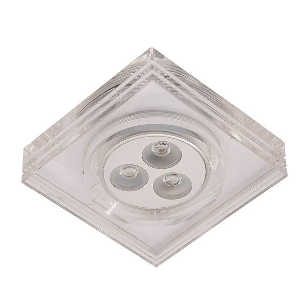 Spot Embutir Glow 3Xled Bivolt Acetinado E Transparente | YD227QC