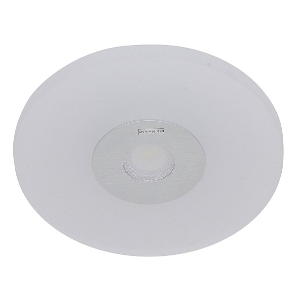 Plafon Metal Escovado Vidro (D)26cm 1x6,6W | ZU006S