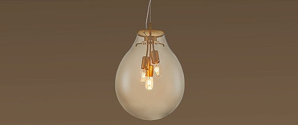 Pendente Malbec Dourado Opus Ø480 x 2702mm | DN38346