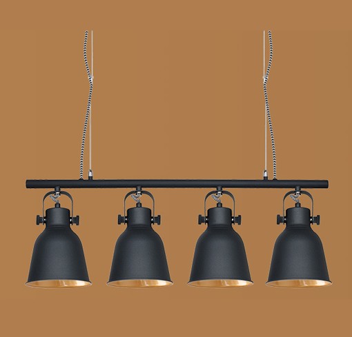 Pendente Pixar Opus DN 37608 Preto 865 x 331 x 160mm