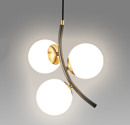Pendente Yvapuru Opus Preto Dourado 259 x 920mm | DN 81058