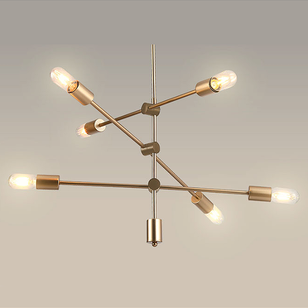 Pendente Led Bascule Dourado Opus 665 x 800mmm | DN81102
