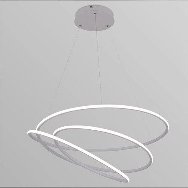 Pendente Led Espiral Opus DN34324 Branco Ø73 x 300 x Ø22cm