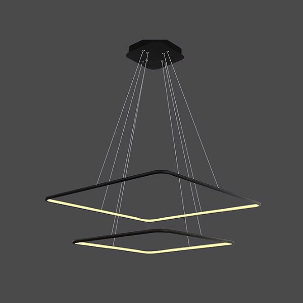 Pendente Led Hox Preto Opus 60 x 300 x 60cm | DN34331