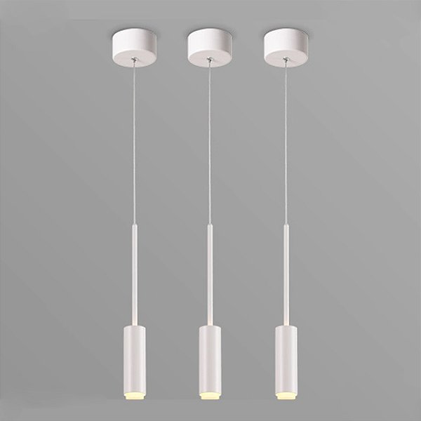 Pendente Led Match Opus DN37769 Branco Ø4 x 200cm
