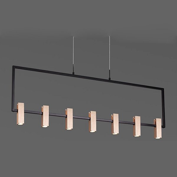 Pendente Led Sky Opus DN37813 Preto  120 x 200cm