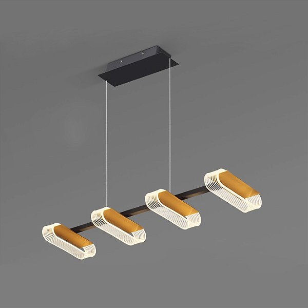 Pendente Led Rainbow Opus DN39725 Dourado 900 x 295mm